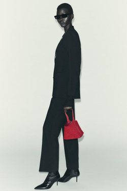 ZARA БРЮКИ FLARE, ЧЕРНЫЙ