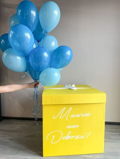 Коробка для гендер-пати с 23 средними шариками
