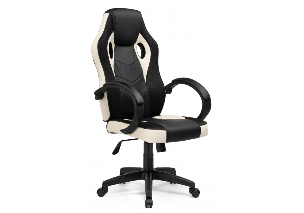 Офисное кресло Woodville Kard black, сream