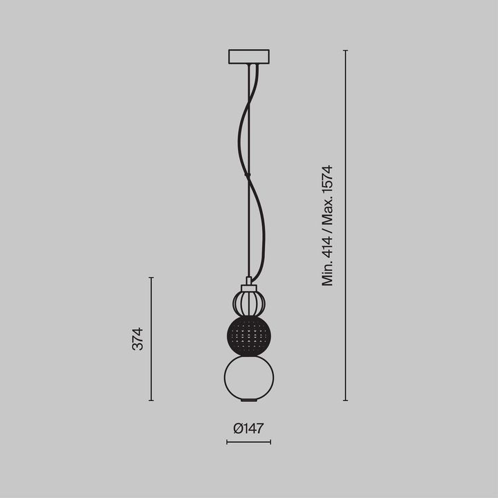 Подвесной светодиодный светильник Maytoni Collar P069PL-L16G3K