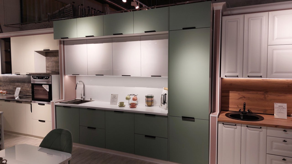 МОДУЛЬНАЯ КУХНЯ АТТИКА ПЛАСТИК В НАЛИЧИИ ПО ВАШИМ РАЗМЕРАМ : МАТОВЫЙ 5 ЦВЕТОВ И ГЛЯНЕЦ АКРИЛИТ БЕЛЫЙ, СЕРЫЙ