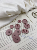 Пуговицы на прокол с объемным ободком пыльно-розовые