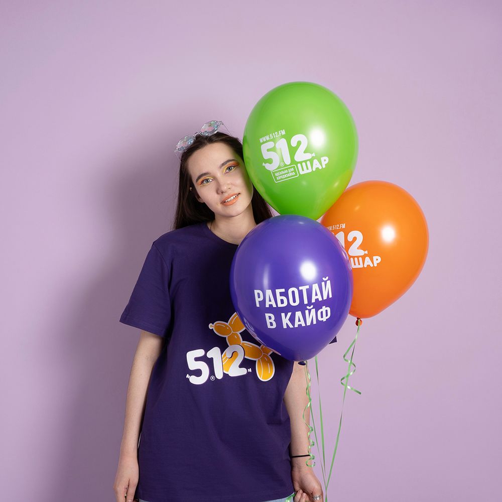 Шар (12''/30 см) Фиолетовый, пастель, 100 шт.