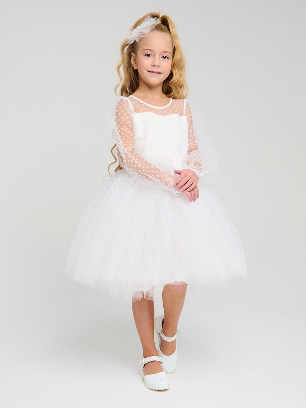 Пышное платье Уэнсдэй Аддамс (Wednesday Addams) в горох