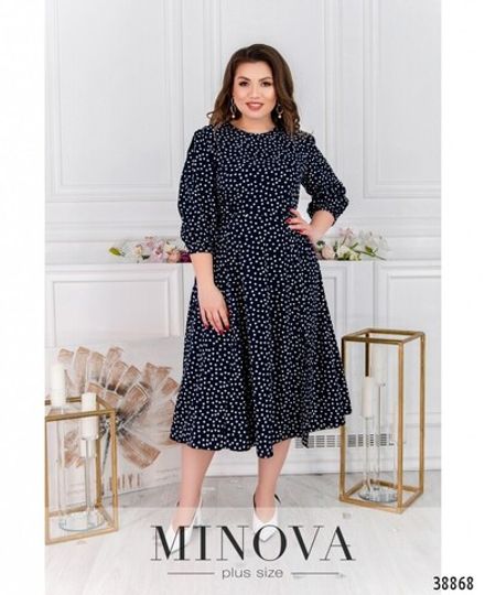 Платье 3142-В-темно-синий Minova Фото 2