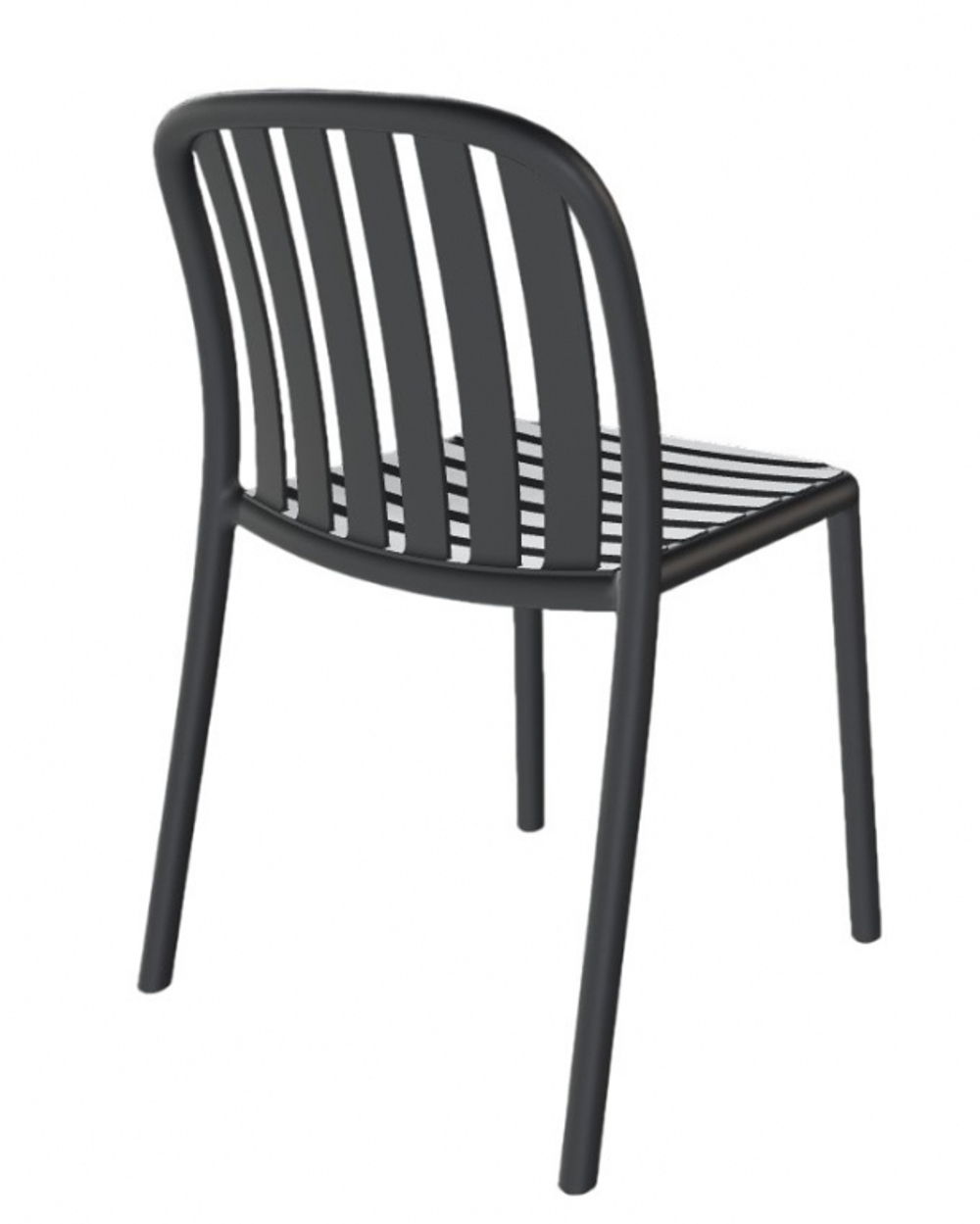 Стул пластиковый Papatya Galata-S, антрацит