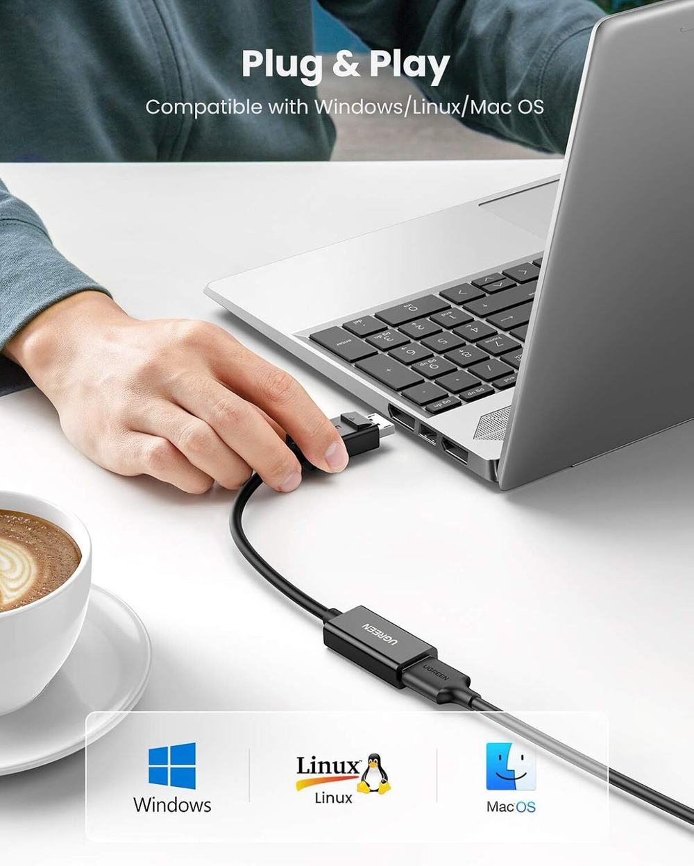 Конвертер DisplayPort на HDMI adapter, 4K*2K@60Hz, UGREEN 70694
