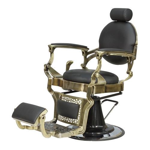 Кресло Барбера Ричард (Экокожа бизнес 8/металл бронза)