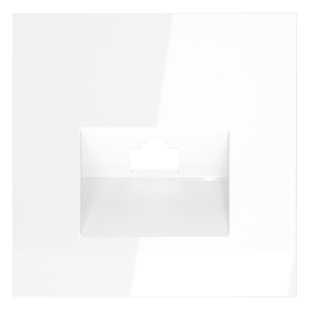 Накладка для розетки компьютерной RJ45 кат.6, S70 (белый глянцевый)