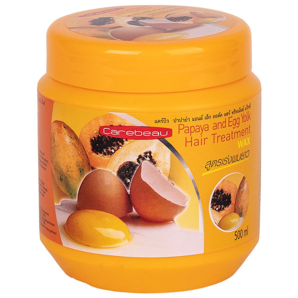 Маска для волос с воском Папайя и Яичный желток CAREBEAU Papaya And Egg Yolk Hair Treatment WAX 500