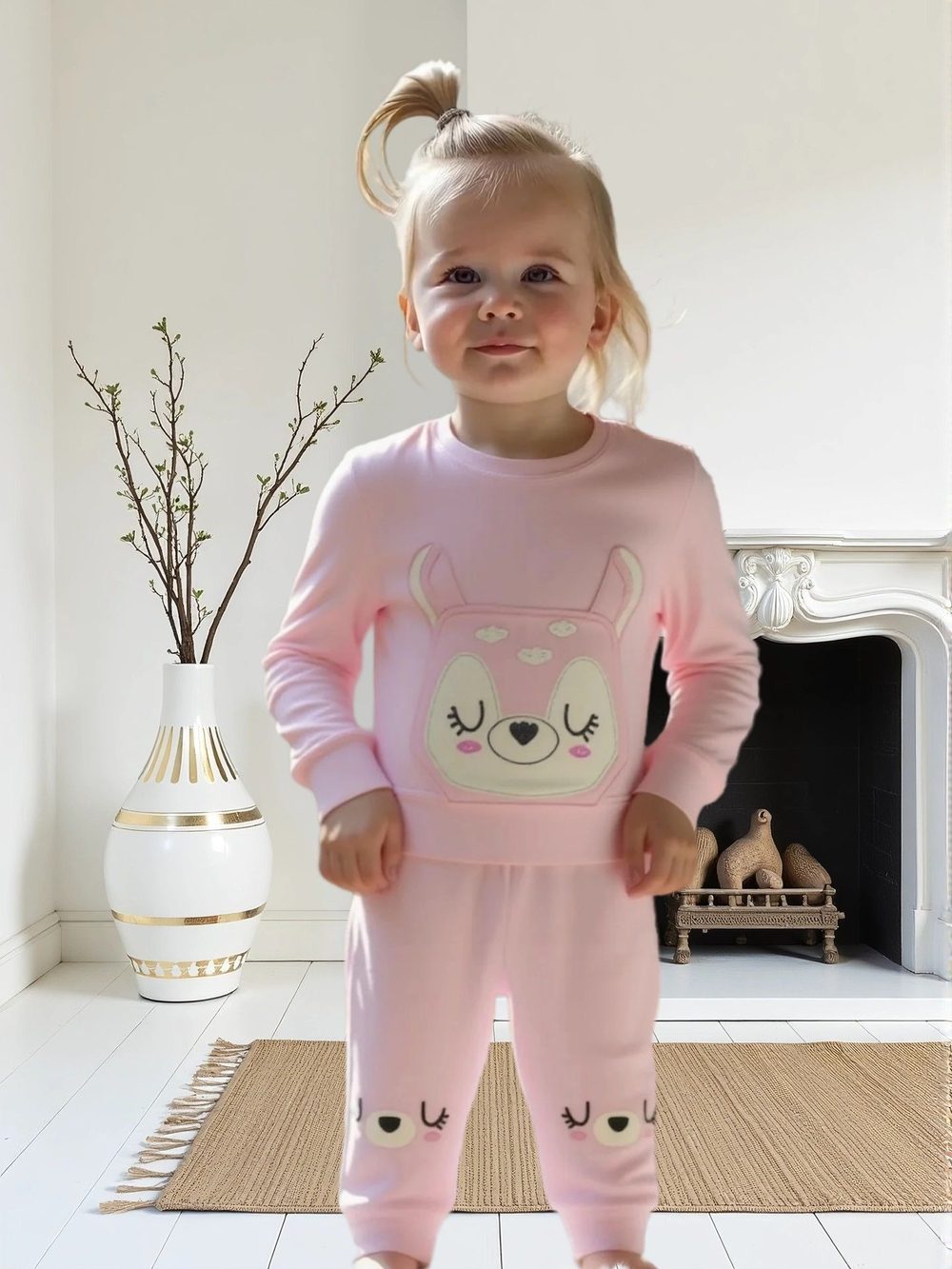 1032-13-7 Комплект для девочки (джемпер+брюки)