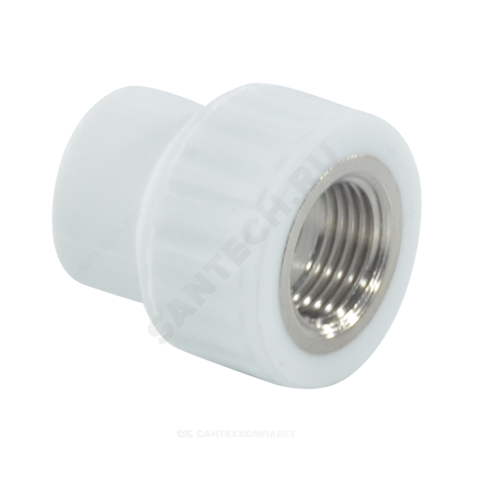 Муфта PP-R комбинированная белая Дн 20х3/4" ВР VALFEX 10129120
