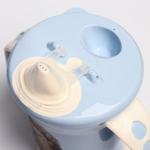 4070350 Поильник с ручками, мягкий носик, 270 мл, цвет светло-голубой