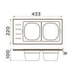 Контейнер Omoikiri DC-02-2-GB