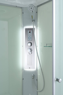 Душевая кабина AvaCan (АваКан) CK2911LED с низким поддоном, с ГМ, с электрикой и LED освещением, 110х90х215