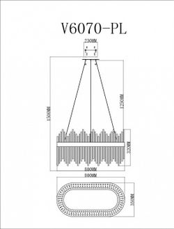 Подвесной светильник Moderli Celebria V6070-PL