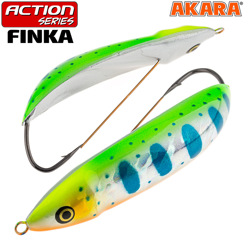 Блесна колебалка незацепляйка Akara Action Series Finka 80S 21 гр. A204