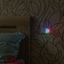 DTL-308-Яблоко-RGB-3LED-0.5W Светильник-ночник. Без выключателя. Блистер