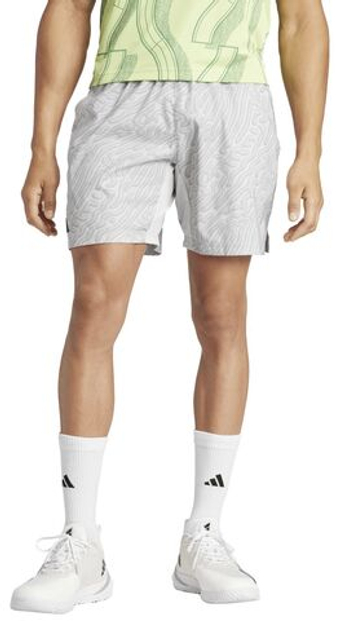 Мужские теннисные шорты Adidas Tennis Heat.Rdy Pro Printed Ergo 7' Short - серые/угольно-серые