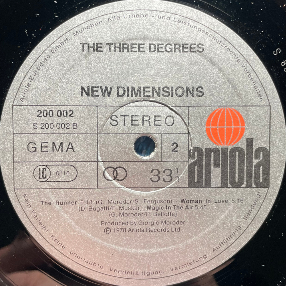 The Three Degrees ‎– New Dimensions (Германия 1978г.)