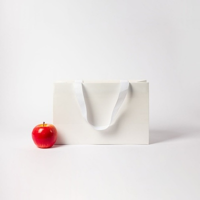 Пакет бумажный, 31x20x13, белый матовый, с вклееной ручкой