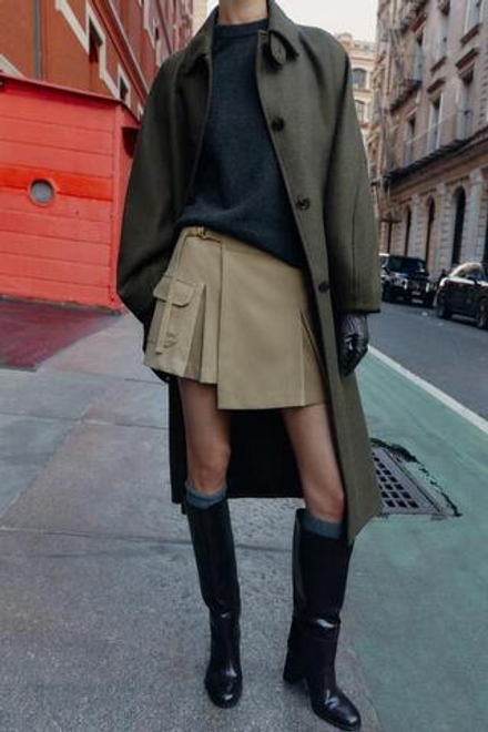 ZARA ЮБКА-ШОРТЫ КАРГО, СВЕТЛЫЙ ЖЕЛТО-КОРИЧНЕВЫЙ