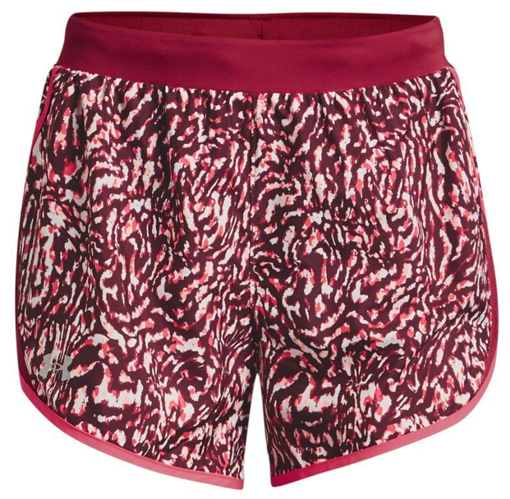 Женские Шорты теннисные Under Armour Women's Under Armour Fly By 2.0 Printed Short - красный