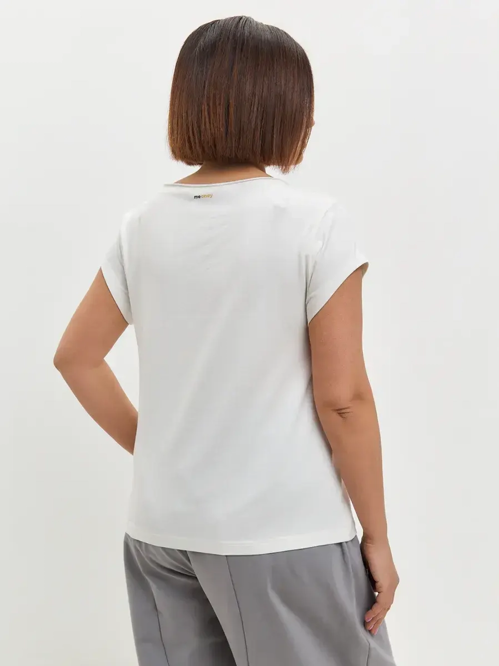 Футболка оверсайз с рукавами крылышками экрю