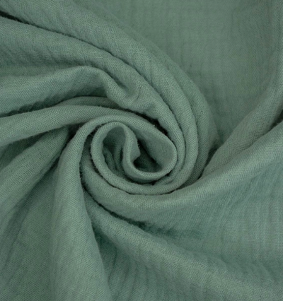 Ткань Муслин, 115 гр/м2, 100% хлопок, ш. 140 см, пыльная мята