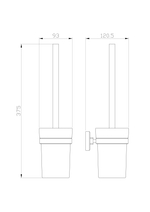 Туалетный ершик в комплекте WONZON & WOGHAND ROMA, Бронза (WW-7229)