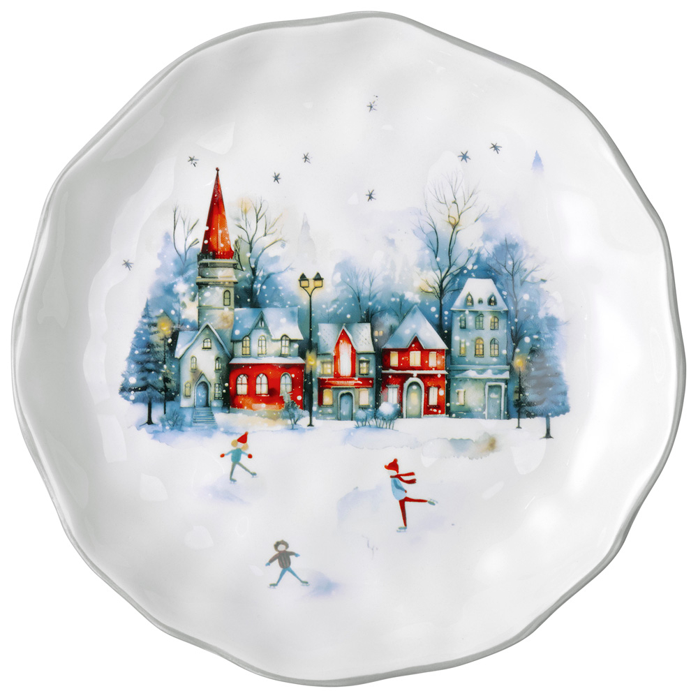 Тарелка закусочная Agness "С новым годом!" 23х3.5см