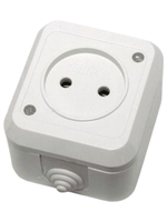 Розетка 1-я без з/к накладная MAKEL белый 18306