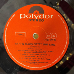 Винтажная виниловая пластинка LP James Last Джеймс Ласт Kapt'n James Bittet Zum Tanz (Германия 1975)