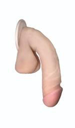 Сувенирный фаллос на присоске 03 - 17 см. (Цвет: телесный)