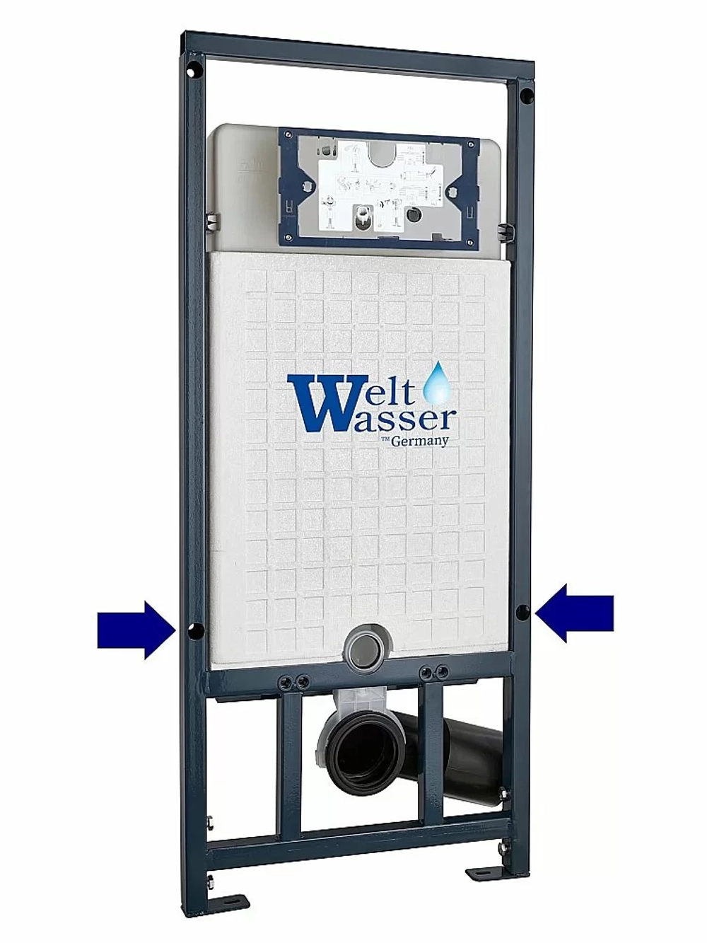 Унитаз подвесной WeltWasser WW MERZBACH 10000014152 с крышкой микролифт, безободковый, смыв торнадо, в комплекте с инсталяцией, черный матовый