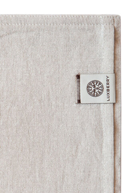 Постельное белье семейное Luxberry коллекция Лен и Хлопок бежевое