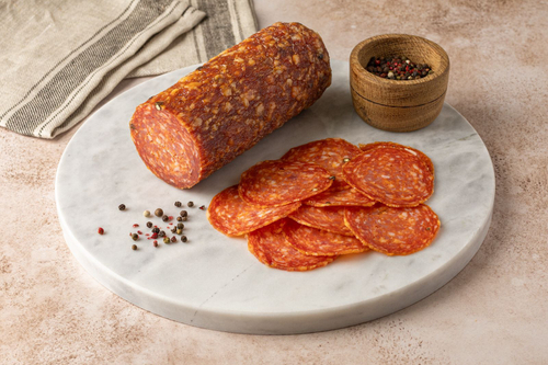 Салями "Пепперони" "Ретивый кабанчик" в нарезку 100 гр