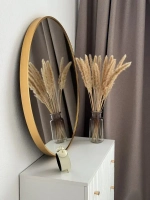 Зеркало круглое настенное в алюминиевой раме, 70 х 70 см