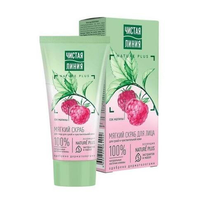 Чистая Линия,Мягкий скраб д/лица,Д/сух,и чув,кожи 50мл.