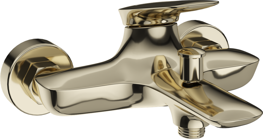 Смеситель для ванны с душем STWORKI Молде S23100GG глянцевое золото