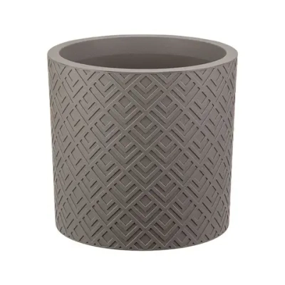 Кашпо ЭТНА D200мм 3,4л с вставкой французcкий серый (комплект 12 шт)