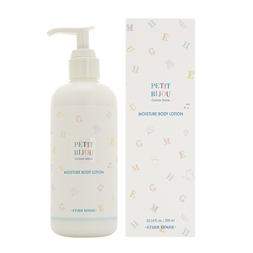 Мягкий лосьон для тела с пудровым ароматом Etude House Petit Bijou Cotton Snow Moisture Body Lotion 300мл