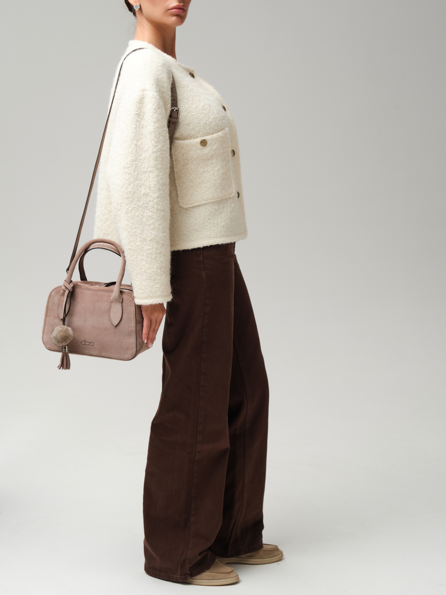 Замшевая сумка Polly DBR 31348 капучино
