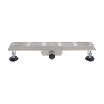 Душевой лоток AZARIO 800 мм, D40(50), металлическая перфорированная решетка, металлический желоб, гидрозатвор (AZT2FT01800)