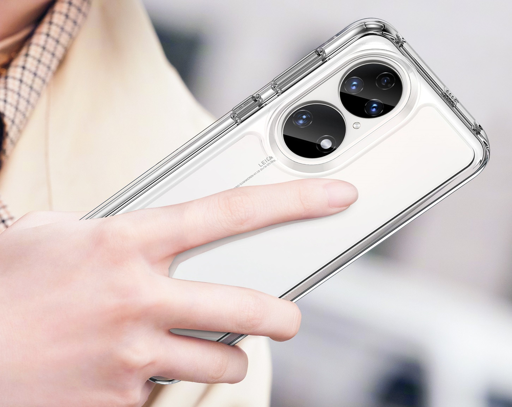 Усиленный прозрачный защитный чехол для смартфона Huawei P50, мягкий отклик кнопок