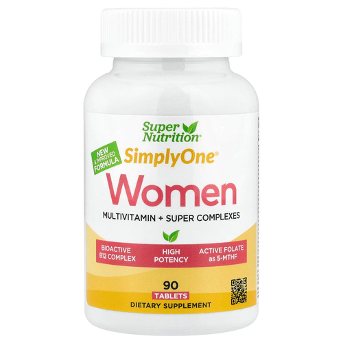 Super Nutrition, SimplyOne®, мультивитамины и суперкомплексы для женщин, 90 таблеток