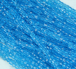 БВ016НН4 Хрустальные бусины квадратные, цвет: ярко-голубой, размер 4 мм, кол-во: 44-45 шт.