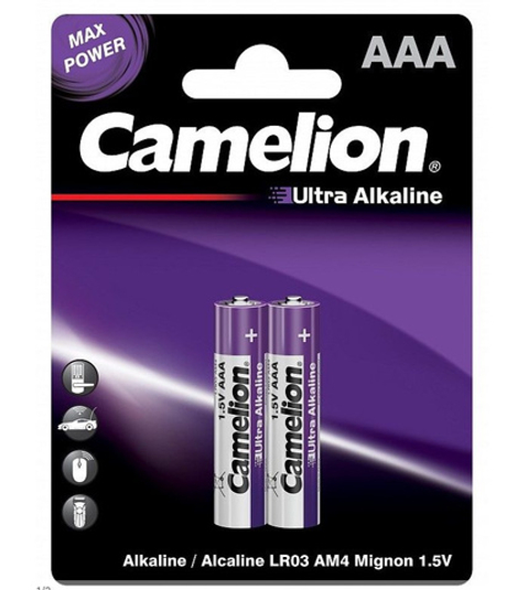 Батарейки ААА (мизинч.) Camelion Ultra BL2 LR03 1,5V щелочная (2 шт.)