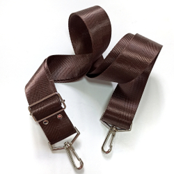 Гитарный ремень однотонный 4см Шоколад сатин