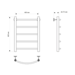 Полотенцесушитель MIXLINE CAPELLA  60х40 (1/2'' ВР, 5 перекладин) водяной